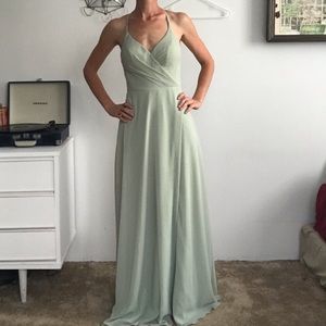 Azazie Davis Bridesmaid Dress in Dusty sage - size A2